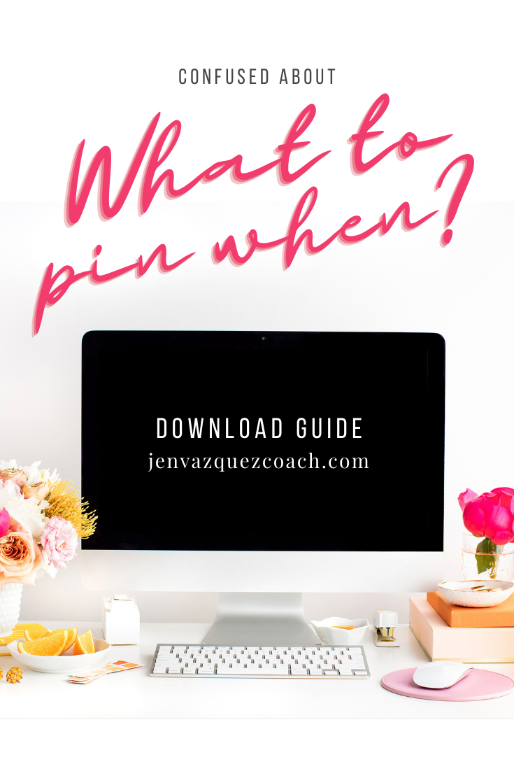 what to pin when by jen vazquez marketing strategist