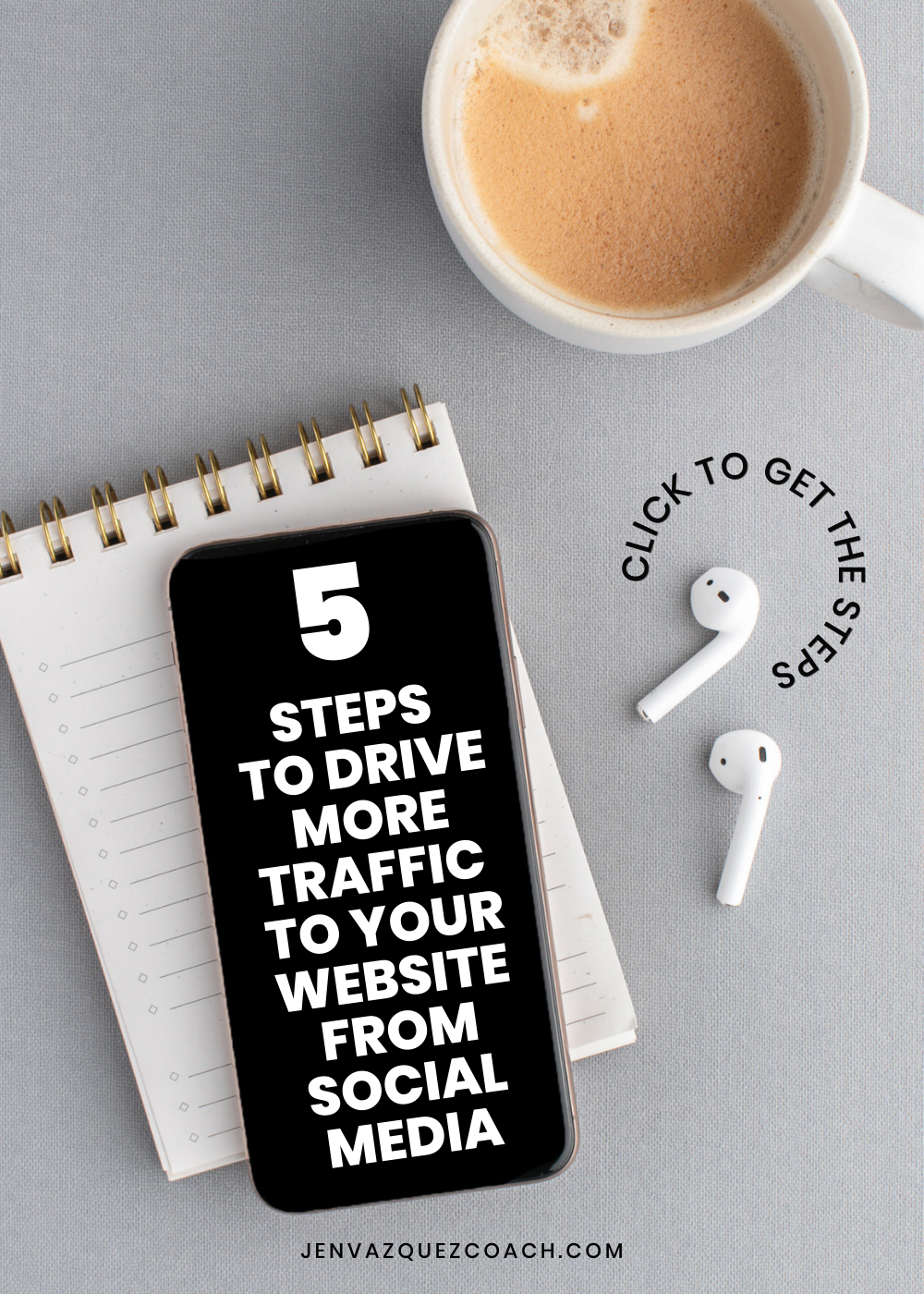 5 Steps To Drive More Traffic To Your Website From Social Media by Jen Vazquez Pinterest Marketing for Wedding Pros