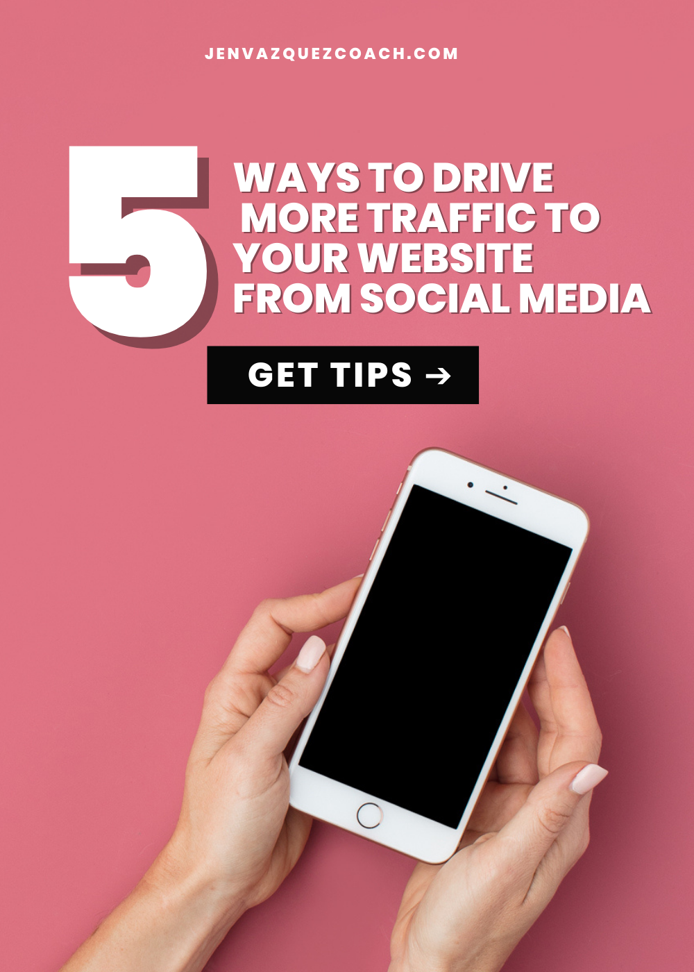 5 Steps To Drive More Traffic To Your Website From Social Media by Jen Vazquez Pinterest Marketing for Wedding Pros