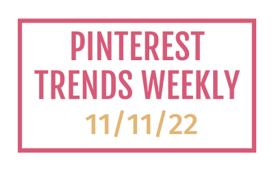 What’s Trending Now on Pinterest | Pinterest Predicts Weekly 11-11-22