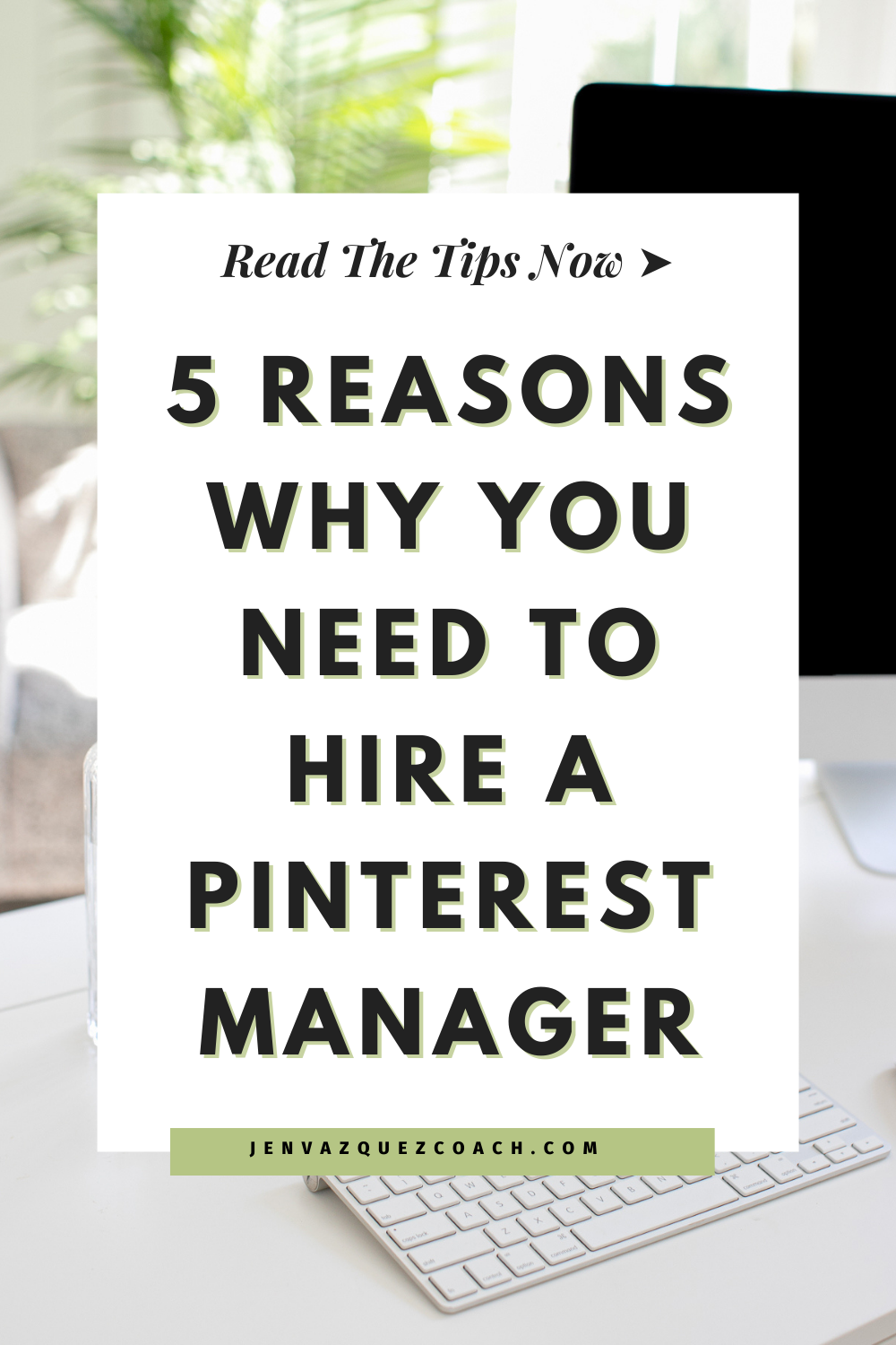 5 Reasons Why You Need To Hire A Pinterest Manager by Jen Vazquez Media Pinterest Marketing Management