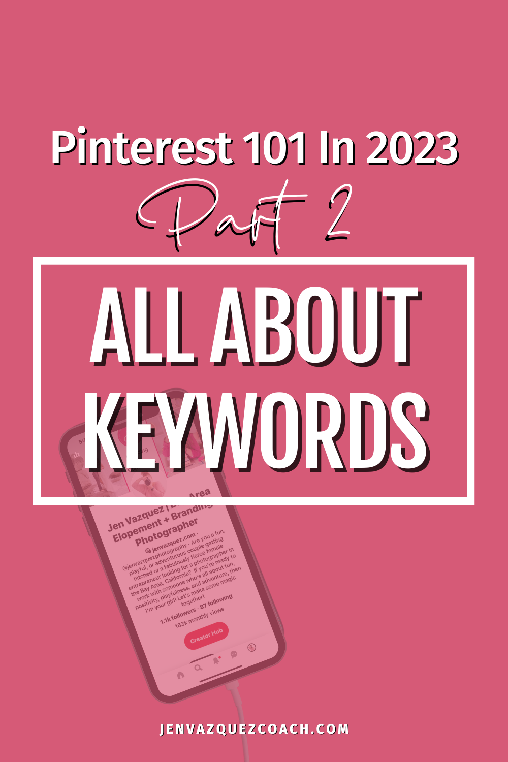 PinterestMarketing 101-Keywords by Jen Vazquez Media 