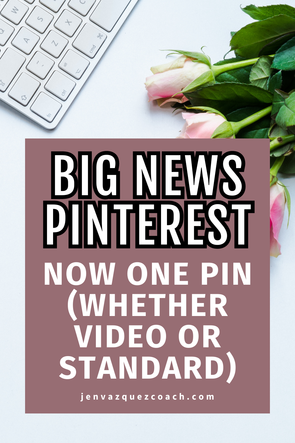 Big exciting news now one organic pin on Pinterest by Jen Vazquez media 