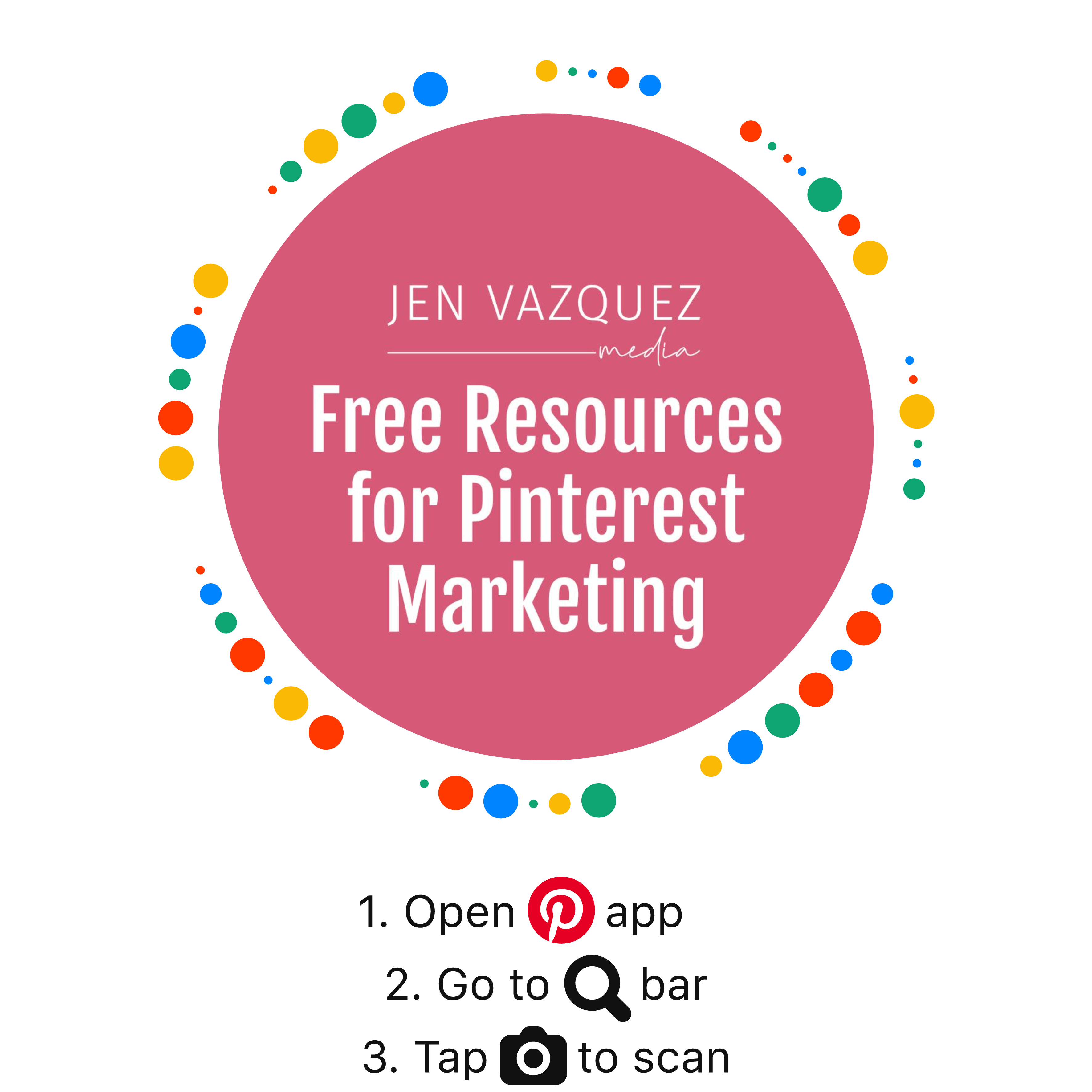 Pinterest Pincode to share a board by Jen Vazquez Media Pinterest marketing expert and Pinterest manager