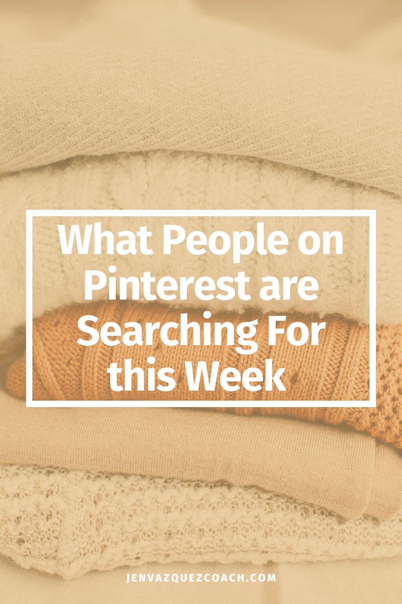 What Are People Searching For On Pinterest This Week: New season, new routine Pinterest Pin for Jen Vazquez Media
