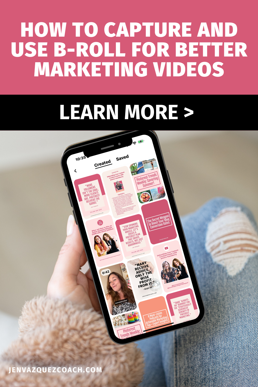 How to Capture and Use B-Roll for Better Marketing Videos by Jen Vazquez Media Pinterest Manager and educator