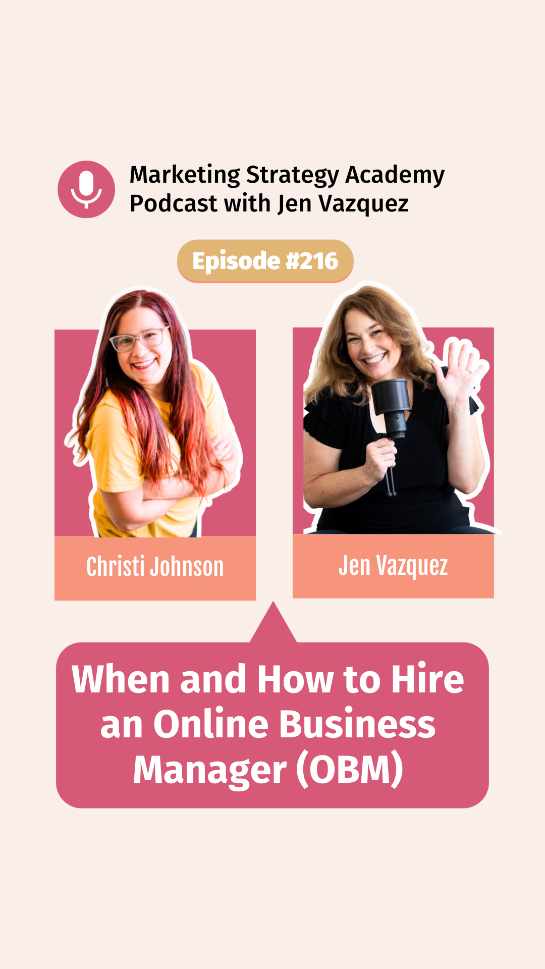 When and How to Hire an Online Business Manager (OBM) with Christi Johnson Marketing Strategy Academy Podcast #216