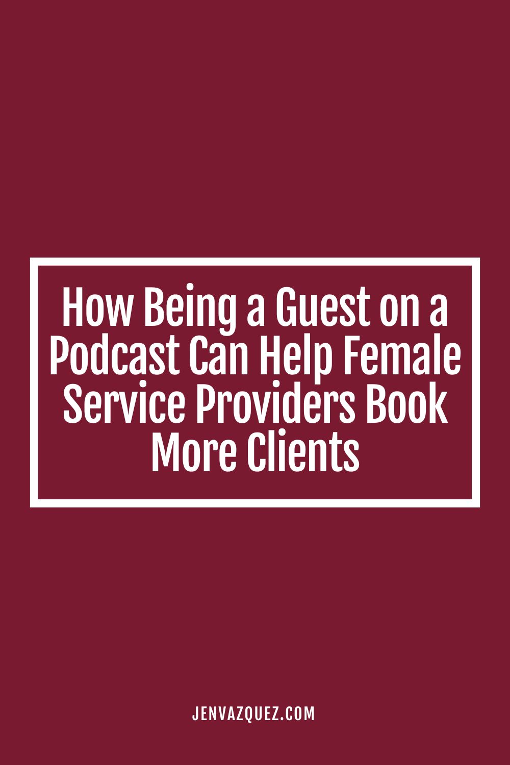 Turn Podcast Appearances into New Clients. Female service providers can grow their client list by guesting on podcasts. Learn how to find the right shows, share your expertise, and attract leads who trust your skills. Boost your business by making guest podcasting a key part of your strategy. by Jen Vazquez Media