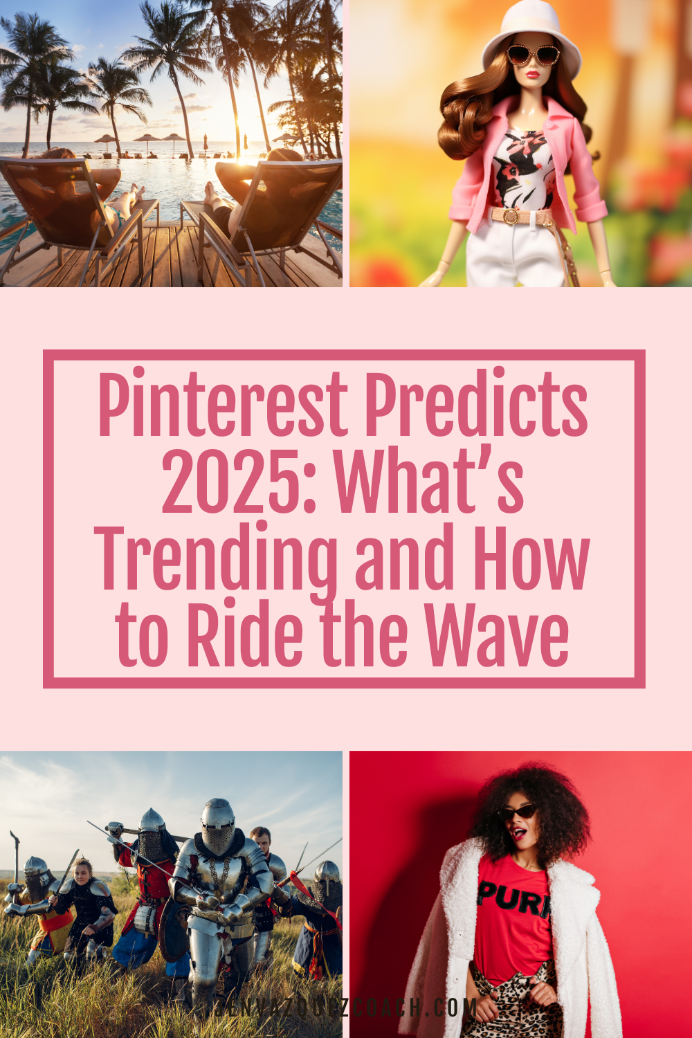 pinterest pin with words: Pinterest Predicts 2025_ What’s Trending and How to Ride the Wave by Jen Vazquez Media