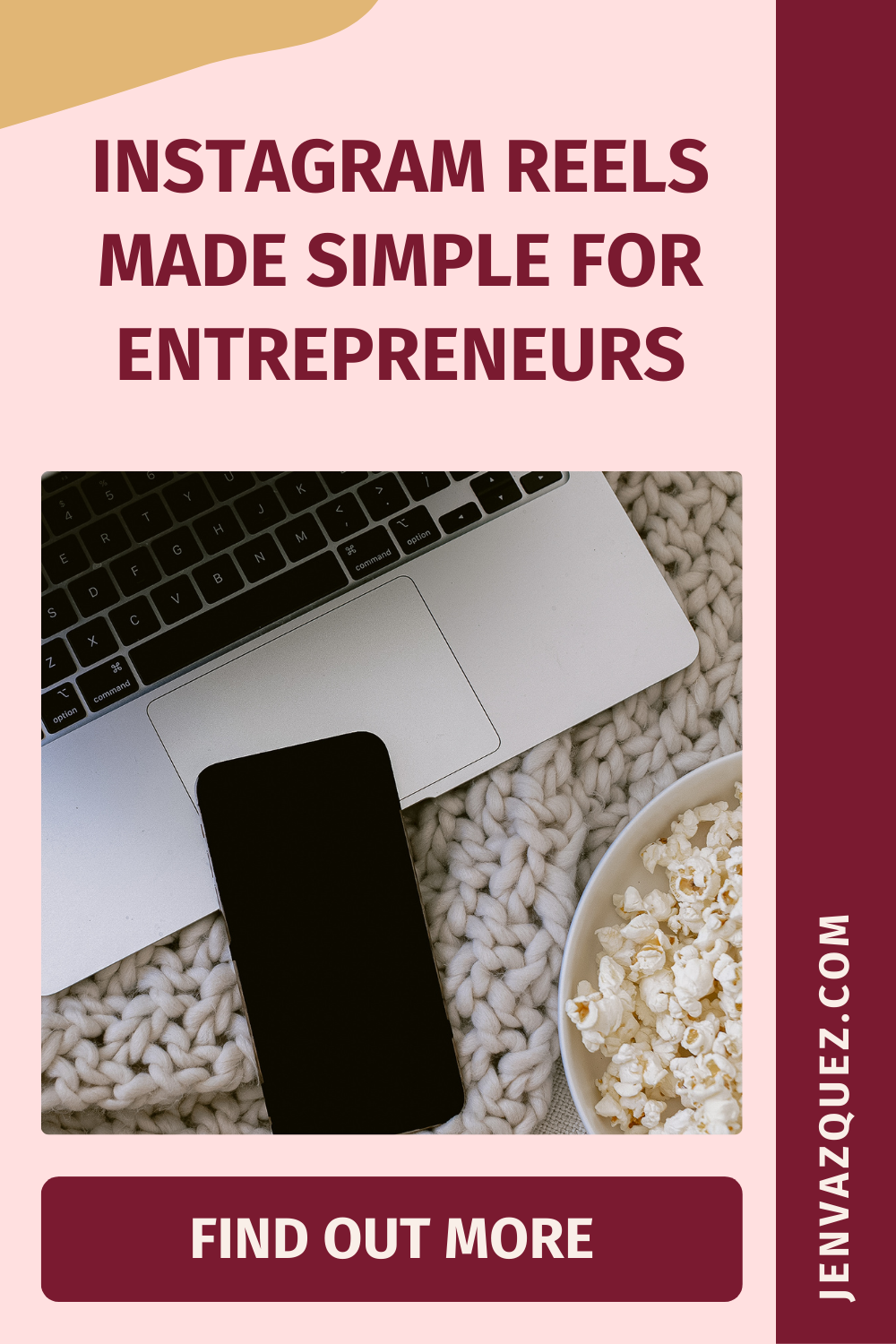 Pinterest Pin with text: Instagram Reels Made Simple for Entrepreneurs on the Marketing Strategy Academy Podcast with host Jen Vazquez