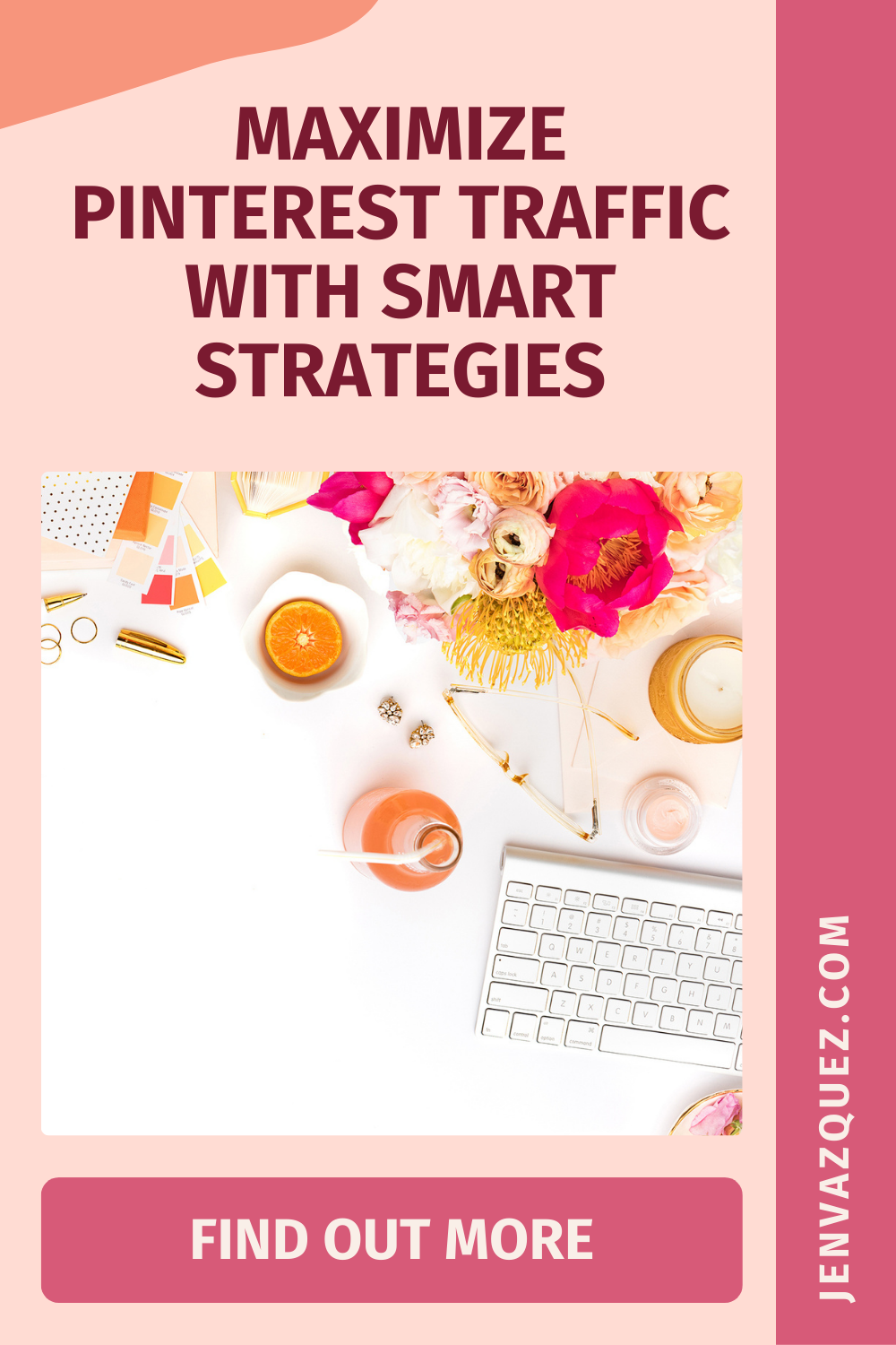 Pinterest Pin with text: Maximize Pinterest Traffic with Smart Strategies