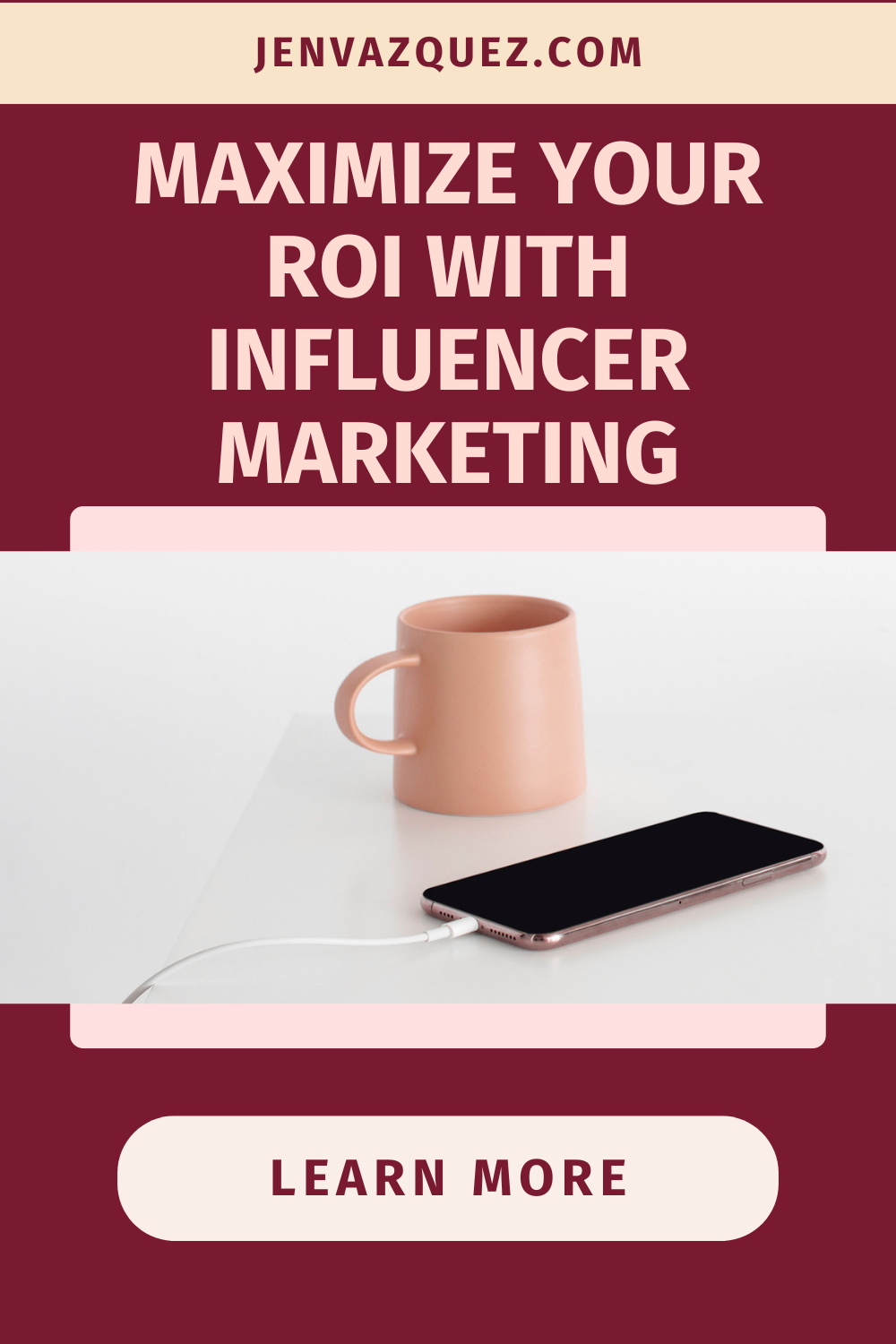 Pinterest Pin with text: Maximize Your ROI with Influencer Marketing on Marketing Strategy Academy Podcast with host Jen Vazquez