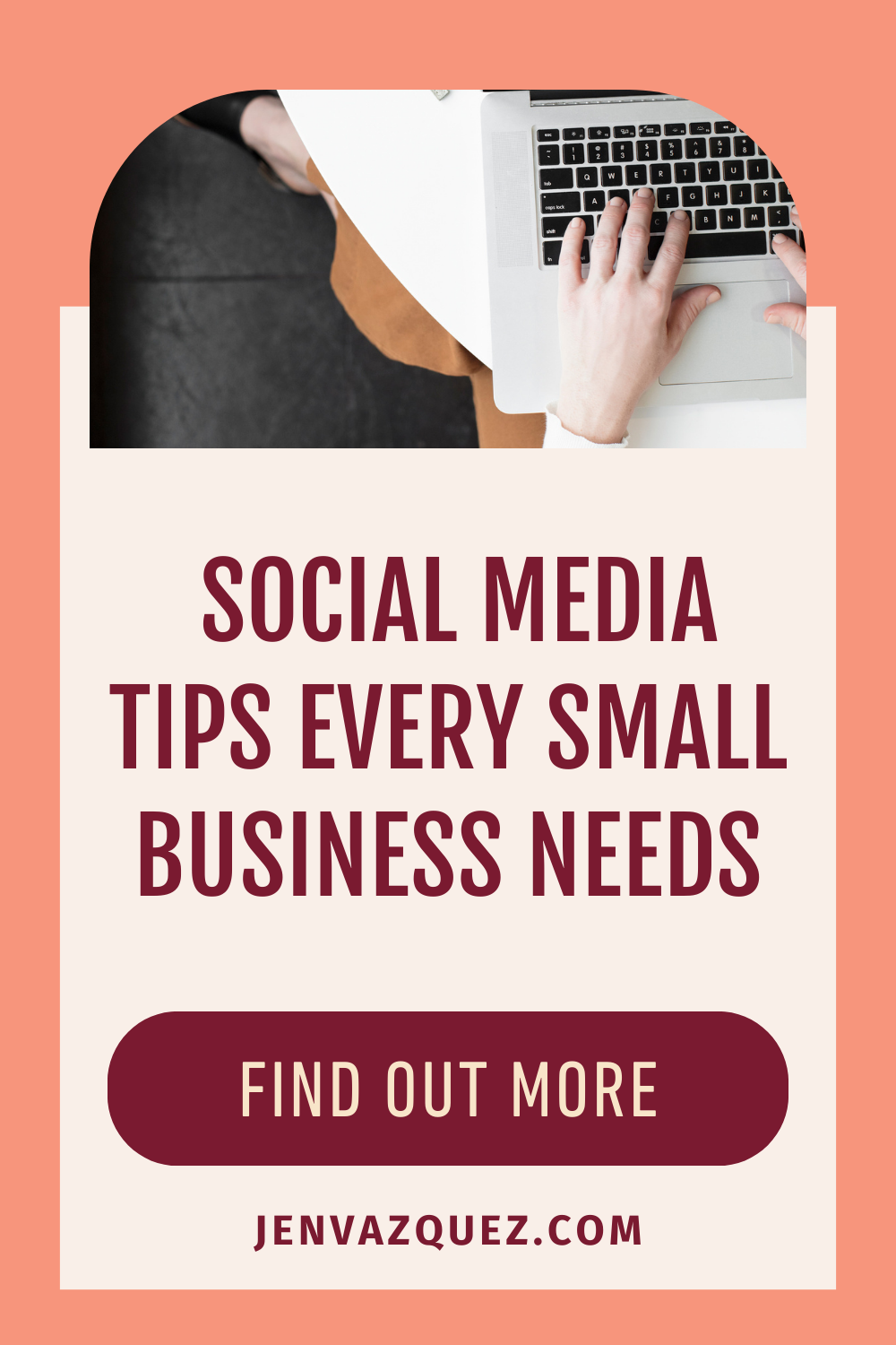 Pinterest Pin with Text: Social Media Tips Every Small Business Needs on the Marketing Strategy Academy Podcast with host Jen Vazquez